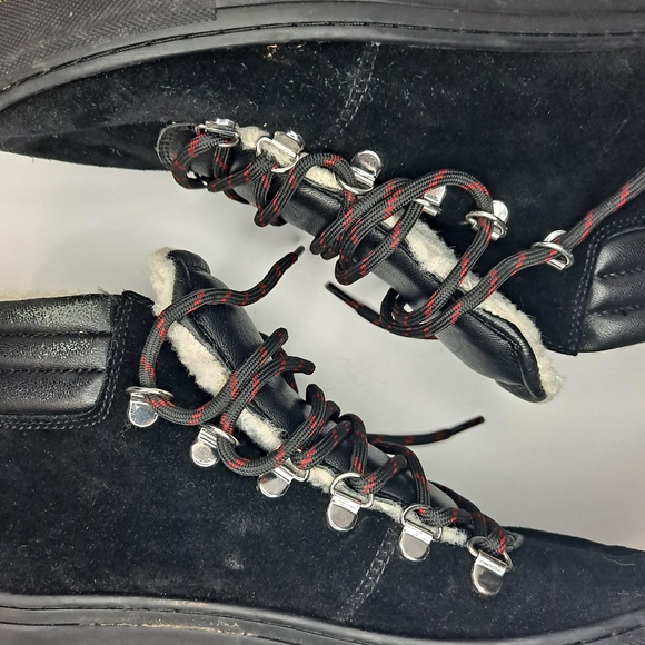 Banana Republic black suede sherpa hiking sneaker - Picture 12 of 13